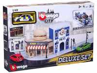 Bburago Bburago-1/43 Set City + 2 Strukturen + 1 Fahrzeug, 31507