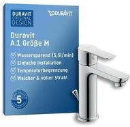 Duravit A.1 Waschtischarmatur, Gr&ouml;&szlig;e M (Auslauf H&ouml;he 109 mm), Wasserhahn Bad mit