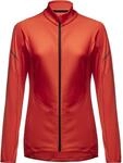 GORE WEAR Damen Thermo Langarm-Shirt mit Rei&szlig;verschluss, Multisport, 36, Feuerrot