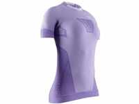 X-Bionic Short Sleeve Women Invent Run Speed Shirt T, Bright Lavender/White, XL