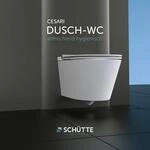 Sch&uuml;tte CESARI Dusch-WC sp&uuml;lrandlos, Toilette mit Bidet-Funktion und WC-Sitz mit