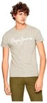 Pepe Jeans Herren Original Stretch N T-shirt, Grau (Grey Marl), M