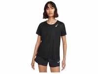 Nike Damen Df Race T-Shirt, Black/Reflective Silv, XS