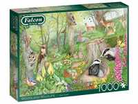 Falcon Jumbo Spiele Falcon Puzzle 1000 Teile - Woodland Wildlife – ab 12...