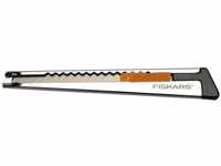 Fiskars Profi-Cuttermesser aus Metall, Flach, 9 mm, Orange/Metall, 1004619