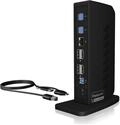 ICY BOX USB-C Docking Station (12-in-1) f&uuml;r 2 Monitore (2x HDMI / 2x DP), 4K 60Hz,