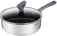 TEFAL Sauteuse Dailycook en inox - &Oslash; 24 cm - Avec couvercle en verre - Tous...
