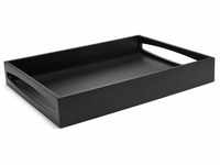 LEOPOLD servir madera negra Tablett Silber 300x400x60