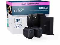 Arlo Ultra 2 Überwachungskamera Aussen WLAN, Kabellos, 2er Set, 4K UHD