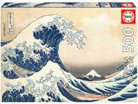 Educa - Puzzle 500 Teile für Erwachsene | Die große Welle von Kanagawa, 500...