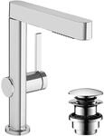 hansgrohe Finoris - Waschtischarmatur mit Push-Open Ablauf, mit ausziehbarer Brause