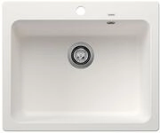 BLANCO NAYA 6 | Granitsp&uuml;le aus SILGRANIT wei&szlig; | Einbauart: Einbau von Oben | f&uuml;r