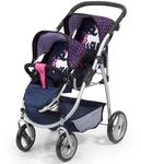 Bayer Design 26554AA Zwillingspuppenwagen f&uuml;r Puppen, modern, h&ouml;henverstellbarer