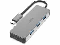 Hama USB C Hub 4 Ports (Super-Speed-Plus Datenübertragung mit bis zu 10 Gbps,...