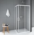 Duschkabine Marwell Factory Square 90 x 90 x 200 cm Dusche Eckig Glasdusche matt
