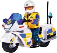 Simba 109251092 - Feuerwehrmann Sam Polizei Motorrad, mit Malcolm Figur, mit