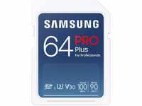 Samsung PRO Plus SD-Karte, 64 GB, UHS-I U3, Full HD & 4K UHD, 100 MB/s Lesen,...