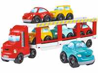 Ecoiffier - Abrick Autotransporter Spielzeug - großer LKW inkl. 6...