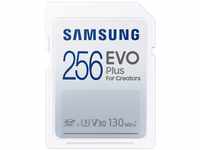 Samsung EVO Plus SD-Karte, 256 GB, SDXC UHS-I U3, Full HD, 130 MB/s Lesen,