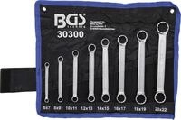 BGS Doppel-Ringschl&uuml;ssel-Satz - extra flach - SW 6-22 mm - 8-tlg.