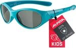 ALPINA FLEXXY GIRL Kindersonnenbrille, turquoise gloss, One Size