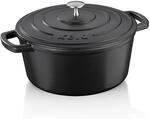 kela Br&auml;ter Gusseisen rund 4,6 Liter, Dutch Oven CALIDO, Induktion Gussbr&auml;ter mit