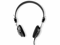 NEDIS Wired Headphones | 3.5 mm | Cable Length: 1.10 m | Black, HPWD1104BK, Schwarz,