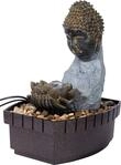 dobar&reg; 96430e Design Zimmerbunnen Buddha mit LED Beleuchtung | Tischbrunnen