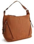 TOM TAILOR Caia Damen Hobo Bag Schultertasche Mittelgro&szlig; Cognac Braun