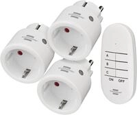 Brennenstuhl Comfort-Line Funksteckdosen-Set Mini 3+1, 3er Funkschalt-Set