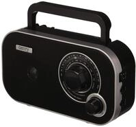 Tragbares Stereo Radio mit AUX IN und Kopfh&ouml;reranschluss K&uuml;chenradio (Schwarz)