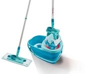 Leifheit Set CLEAN Twist M Flachwischer Ergo 2.0, Bodenwischer mit Supersoft Bezug