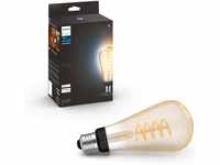 Philips Hue White Ambiance E27 Einzelpack Giant Edison ST72 Filament 550lm,...