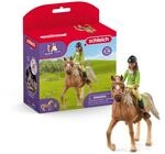 SCHLEICH Horse Club | Sarah & Mystery 42542 | bewegliche M&auml;dchenfigur | mit Pferde