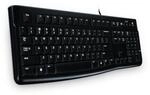 Logitech K120 Kabelgebundene Tastatur f&uuml;r Windows, USB-Anschluss, Leises...