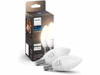 Philips Hue White E14 LED Lampen in Kerzenform 2-er Pack (470 lm), dimmbare LED