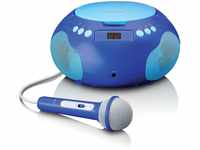 Lenco SCD-620 Kinder CD-Player - CD-Radio - mit Mikrofon - Karaoke Player -