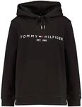 Tommy Hilfiger Damen Hoodie Heritage mit Kapuze, Schwarz (Black), S