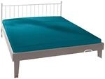 Bassetti Spannbettlaken Uni D3/782 Petrol Baumwolle/Elastan, Ma&szlig;e: 90cm x 190cm,