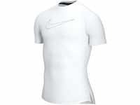 Nike Men's M Np Df Tight Top Ss T-Shirt, White/Black/Black, XL