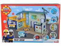 Simba 109251097 - Feuerwehrmann Sam Polizeistation, Spielfigur Rose, Garage für