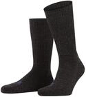 FALKE Unisex Socken Walkie Ergo U So Wolle Funktionsmaterial einfarbig 1 Paar, Grau