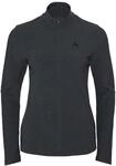 Odlo Fleecepullover f&uuml;r Damen Roy | Shale Grey - Black Stripes | Gr&ouml;&szlig;e L 