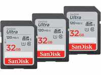 SanDisk Ultra 32GB SDHC Memory Card, Up to 120 MB/s, Class 10, UHS-I, V10, 3...