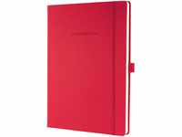 SIGEL CO645 Premium Notizbuch liniert, A4, Hardcover, rot, aus nachhaltigem...