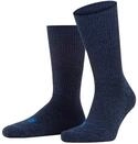 FALKE Unisex Socken Walkie Ergo U So Wolle Funktionsmaterial einfarbig 1 Paar, Blau