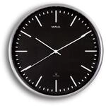 MAUL | Wanduhr MAULfly | Aluminium geb&uuml;rstet | &Oslash; 305 mm | Funkuhrwerk | Schwarz