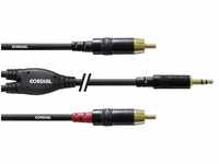 CORDIAL Kabel Y Adapter minijack stereo/2 Rca 1,5 m Kabel Adapter Essentials