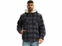 Brandit Lumberjacket hooded black/grey Gr. M