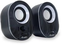 Equip Stereo 2.0 Lautsprecher,schwarz/rot